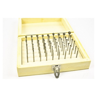 Klicken um zu vergrößern Set: 54 Kugelfräser in Holzbox - 0,7 - 8 mm